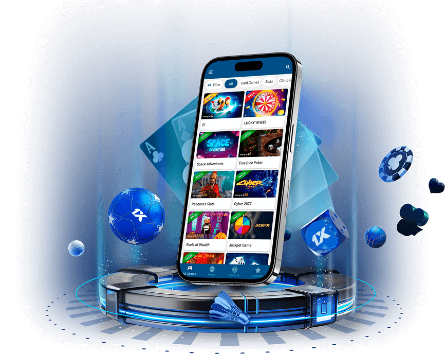 تطبيق 1xbet والألعاب على الهاتف