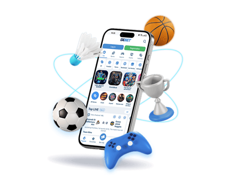 تطبيق 1xbet مع رموز الألعاب الرياضية