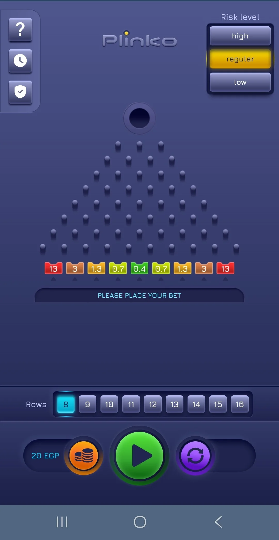 واجهة لعبة بلينكو 1xBet وتحليل التوزيع