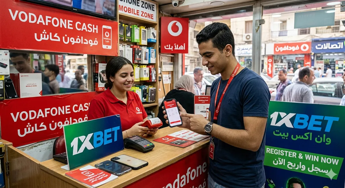 شحن 1xBet عبر فودافون كاش في مصر 2026 | أسرع طريقة إيداع وسحب